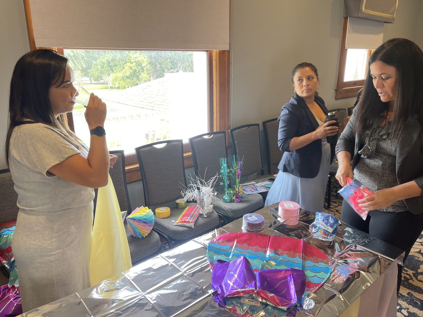 A participant presenting the team’s cantina concept