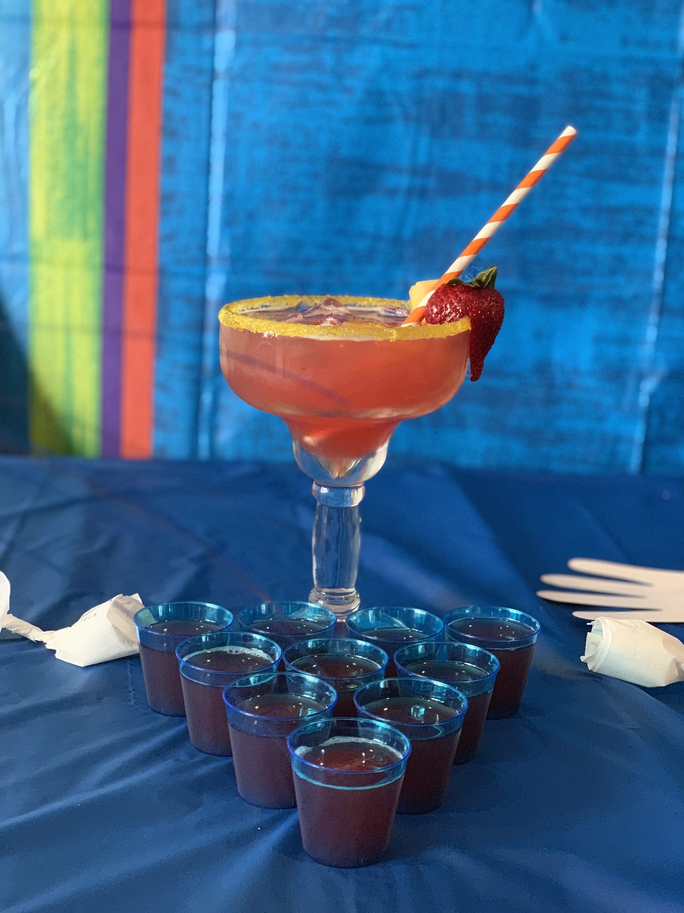 A finished signature drink displayed with its garnish